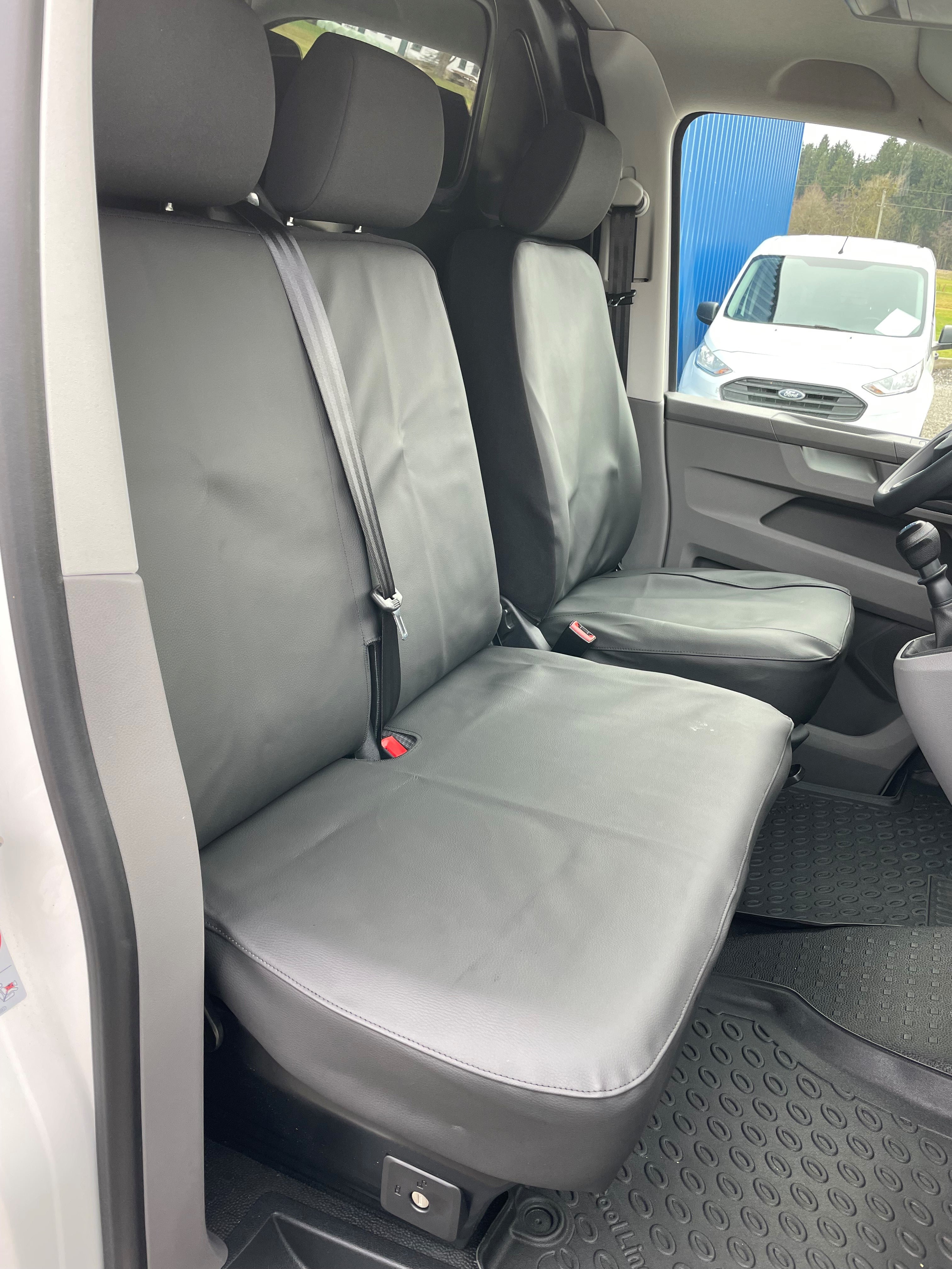 Schonbezüge Kunstleder Sitzbezug Sitzbezüge Schwarz für VW T5 T6  Transporter 2+1